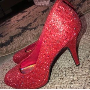 Red rhinestone heels!